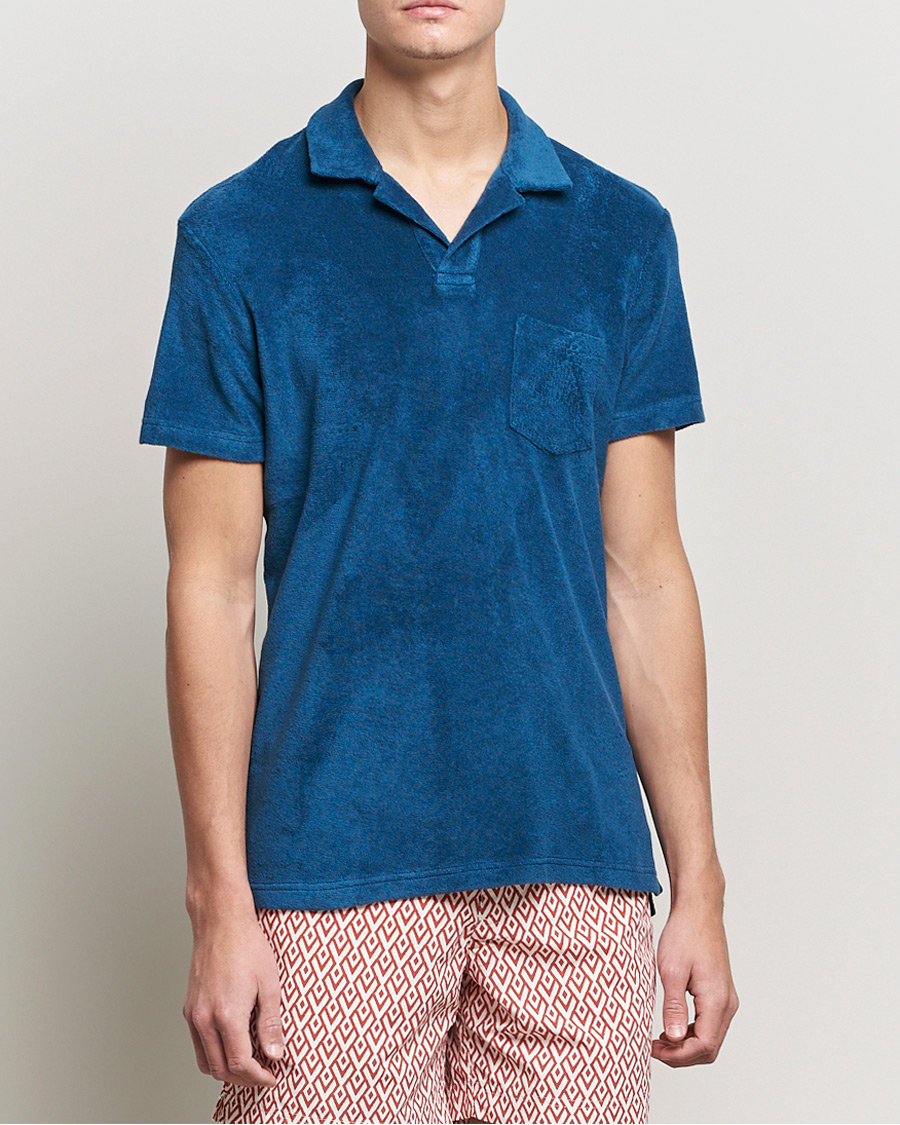 Homme | Polos | Orlebar Brown | Terry Polo Oceanic Blue