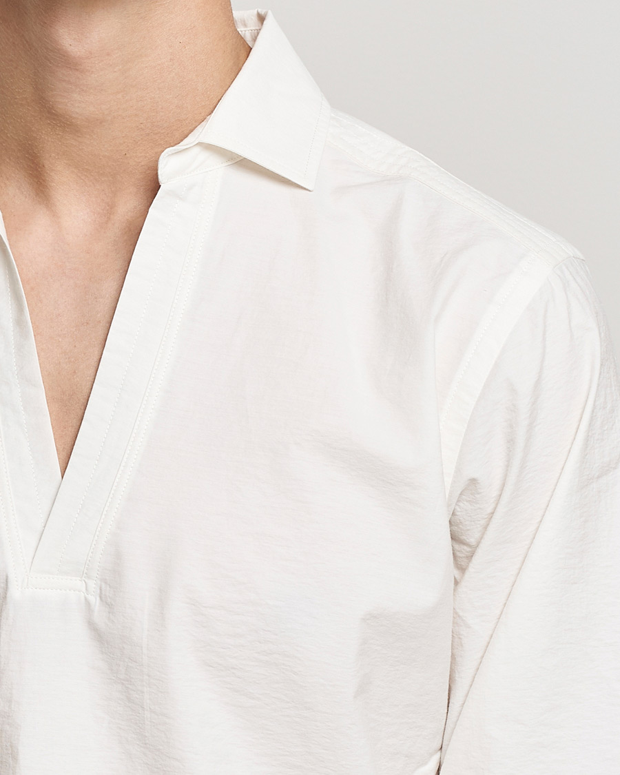 Homme | Chemises | Orlebar Brown | Ridley Resort Collar Cotton Shirt White Sand