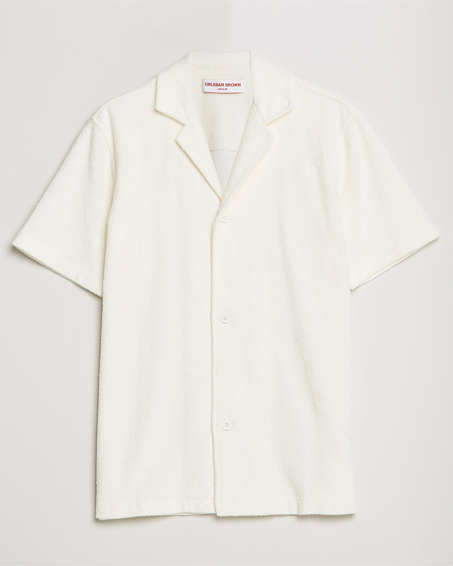 Homme | Chemises | Orlebar Brown | Howell Short Sleeve light Towelling Shirt White Sand