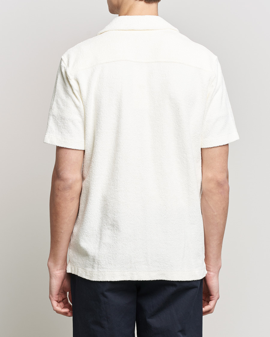 Homme | Chemises | Orlebar Brown | Howell Short Sleeve light Towelling Shirt White Sand