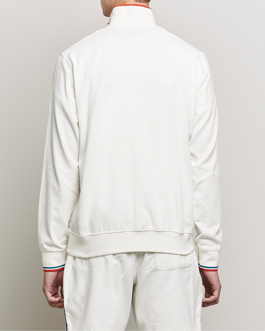 Homme | Pulls Et Tricots | Orlebar Brown | Nielson OB Stripe Towelling Half Zip White Sand