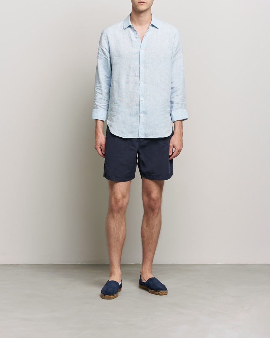 Homme | Shorts | Orlebar Brown | Searose Linen/Cotton Shorts Night Iris