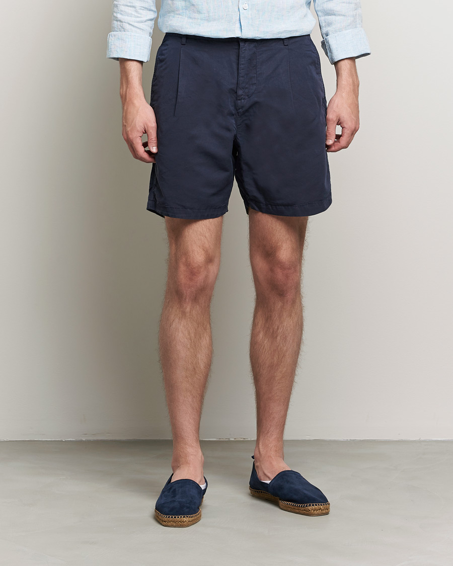 Homme | Shorts | Orlebar Brown | Searose Linen/Cotton Shorts Night Iris