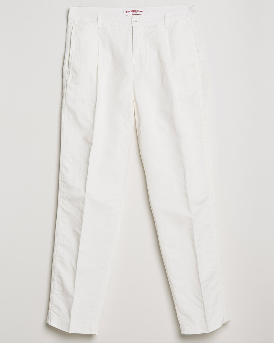 Homme | Pantalons | Orlebar Brown | Dunmore Linen/Cotton Trousers White Sand