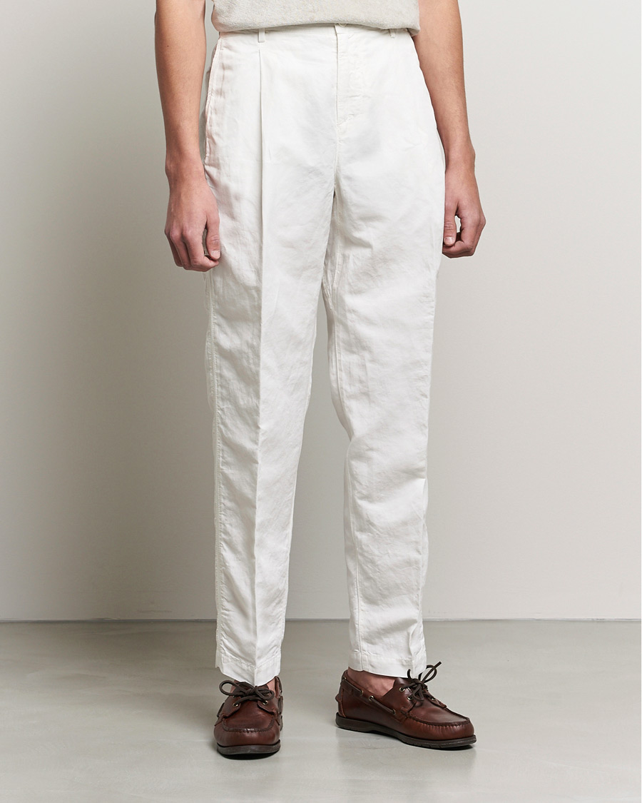 Homme | Pantalons | Orlebar Brown | Dunmore Linen/Cotton Trousers White Sand