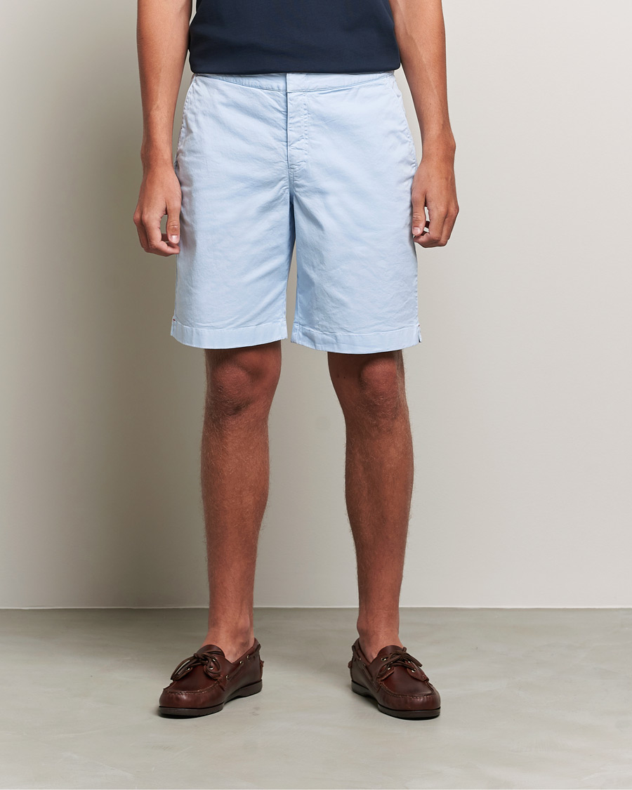 Homme | Shorts | Orlebar Brown | Dane Cotton Twill Shorts Ice Blue