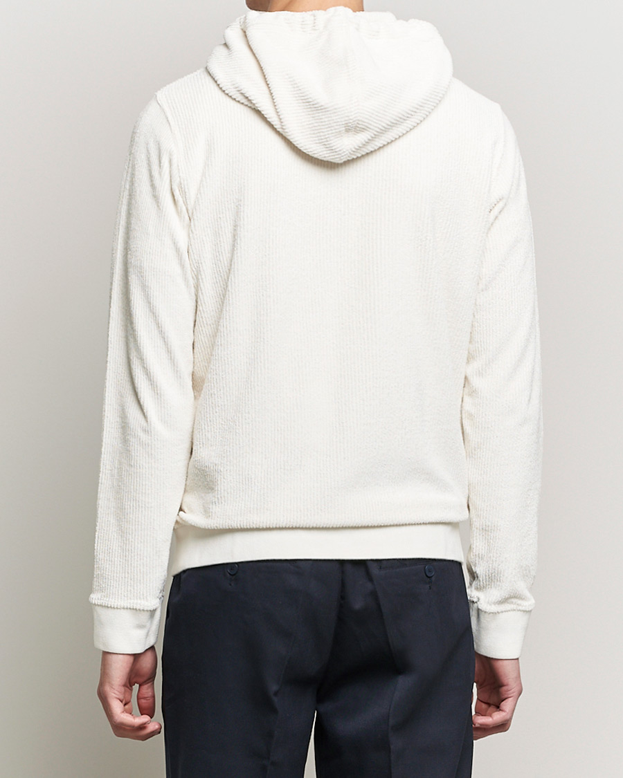 Homme | Pulls Et Tricots | Orlebar Brown | Matthers DN Towelling Racked Zip Hood White Sand