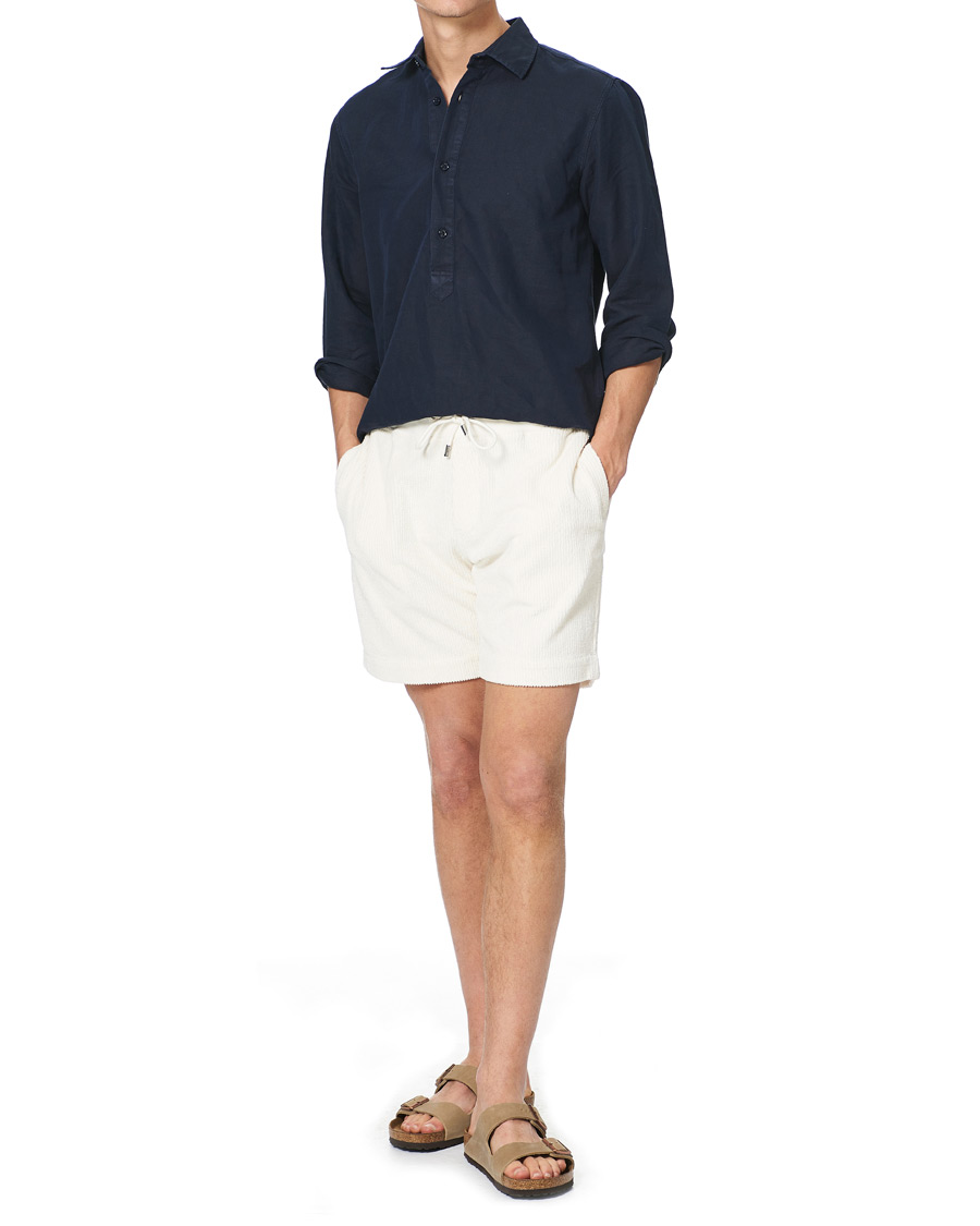 Homme | Shorts | Orlebar Brown | Afador DN Towelling Racked Shorts White Sand