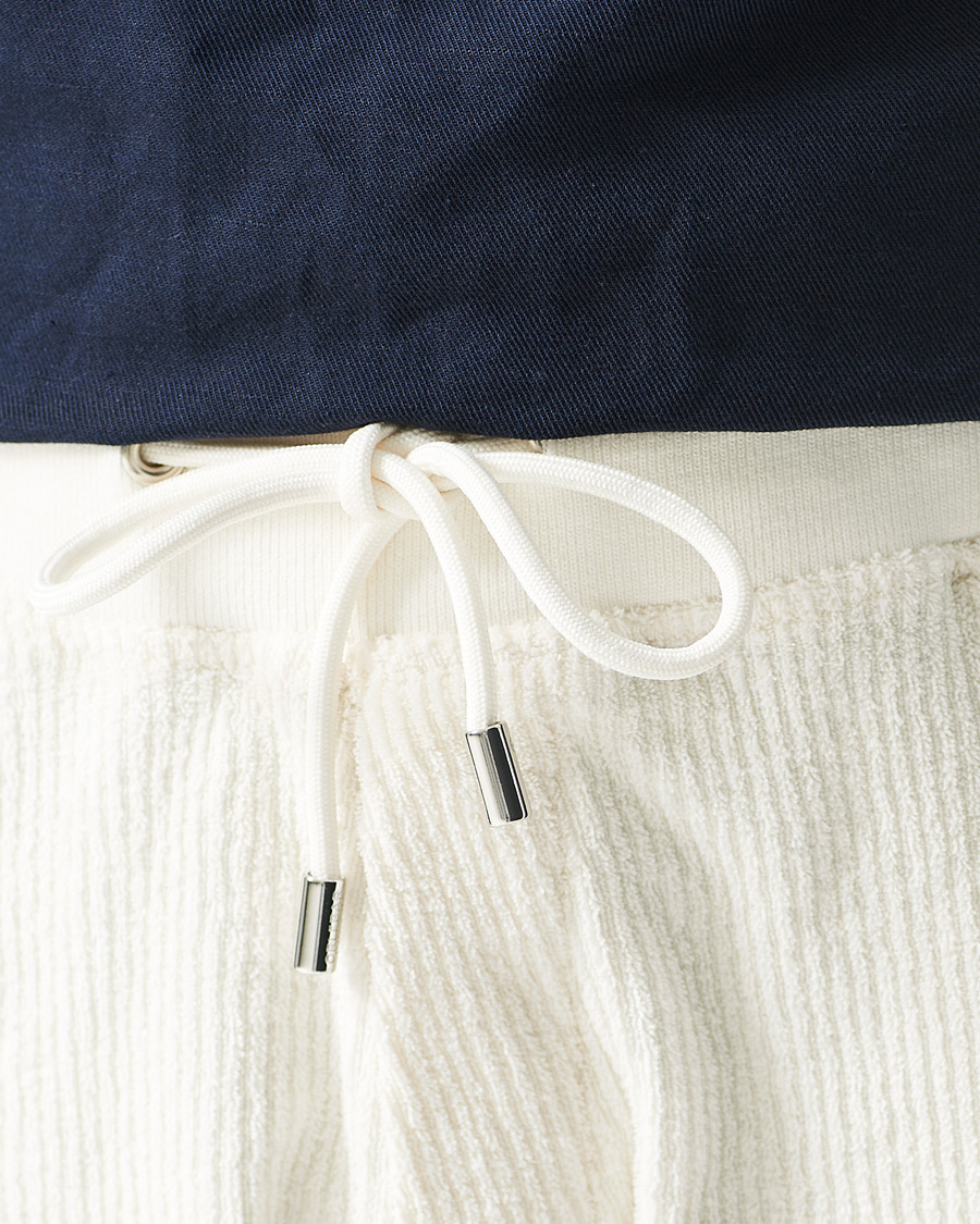 Homme | Shorts | Orlebar Brown | Afador DN Towelling Racked Shorts White Sand