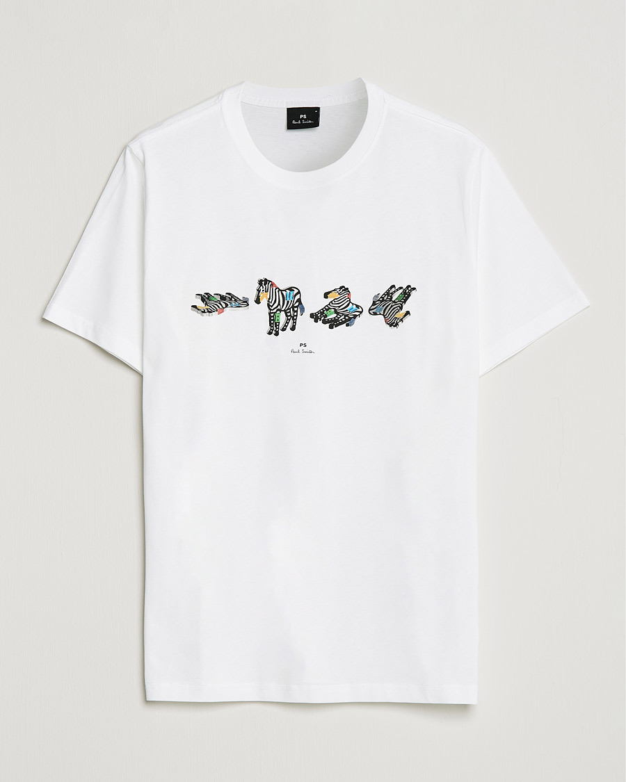 Homme | T-shirts | PS Paul Smith | Zebras Organic Cotton Tee White
