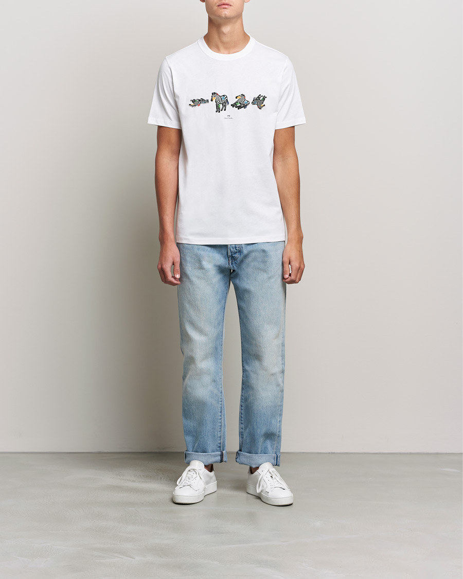 Homme | T-shirts | PS Paul Smith | Zebras Organic Cotton Tee White