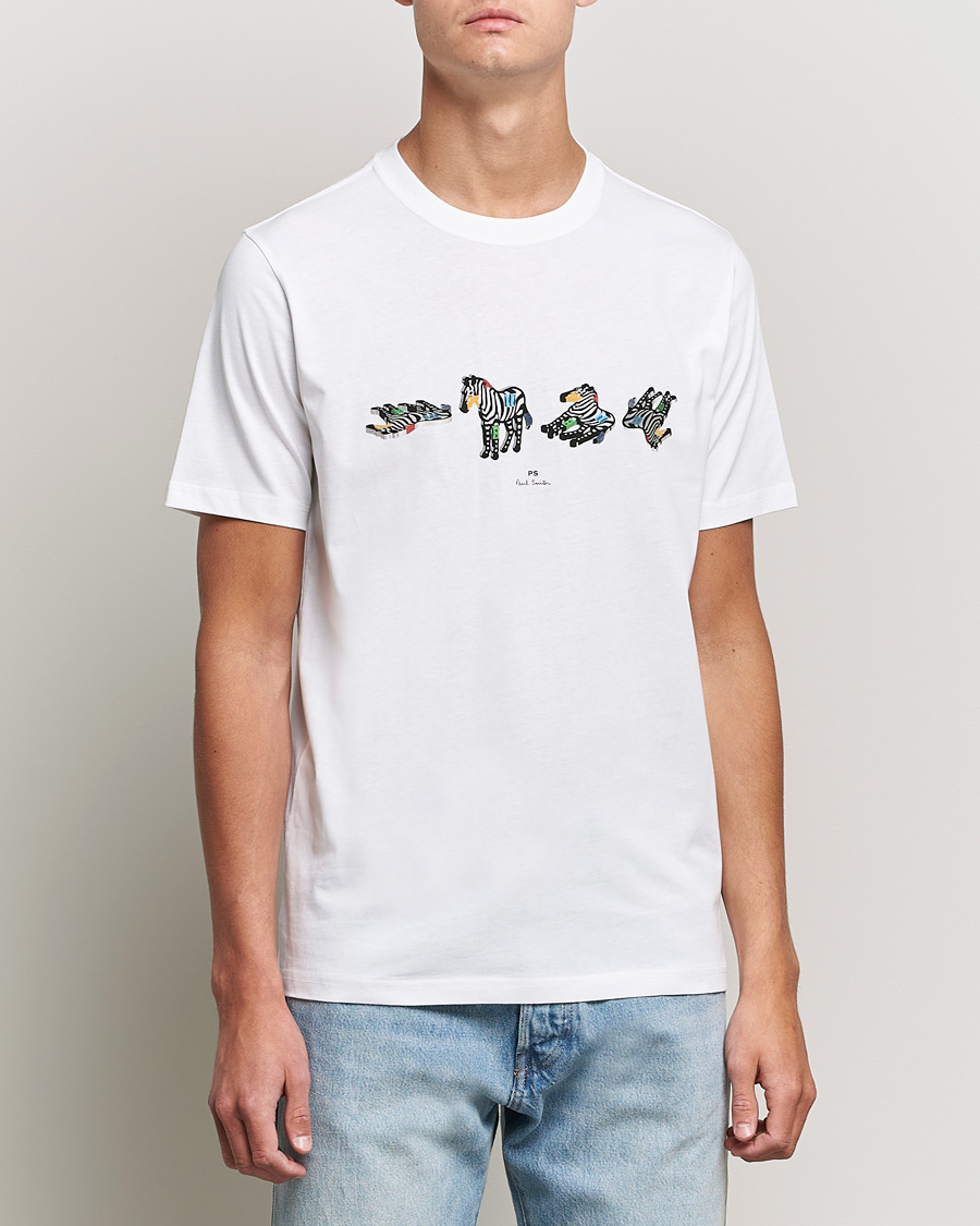 Homme | T-shirts | PS Paul Smith | Zebras Organic Cotton Tee White