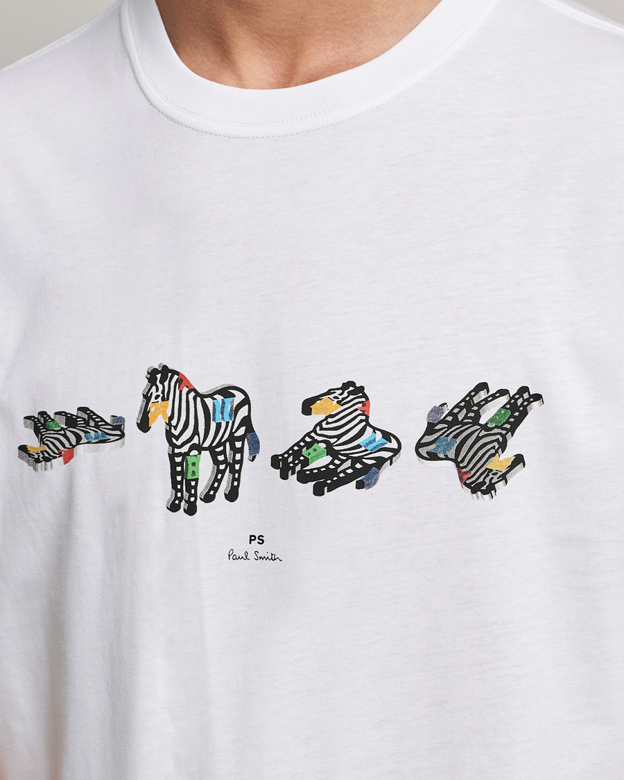 Homme | T-shirts | PS Paul Smith | Zebras Organic Cotton Tee White