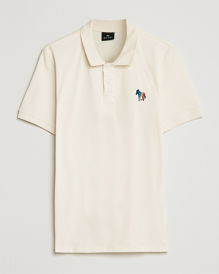 Homme | Polos | PS Paul Smith | Regular Fit Zebra Polo Off White