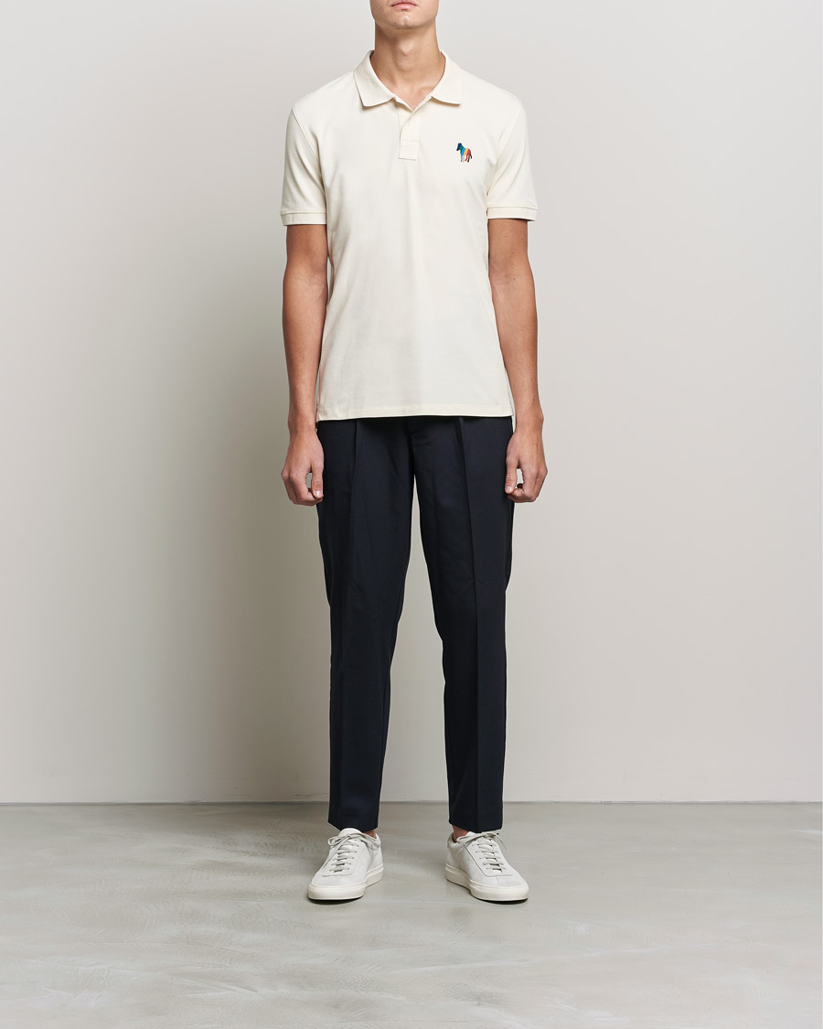 Homme | Polos | PS Paul Smith | Regular Fit Zebra Polo Off White