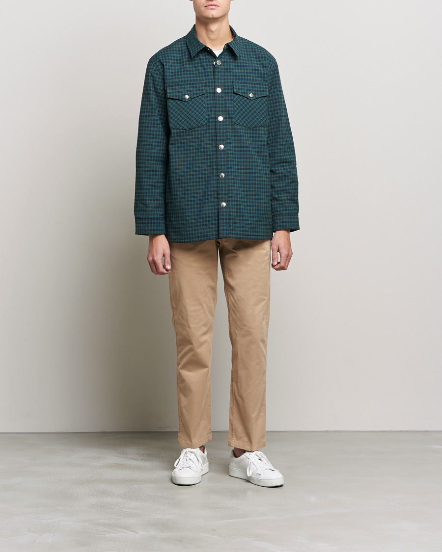 Homme | Chemises | A.P.C. | Samy Padded Overshirt Black Check