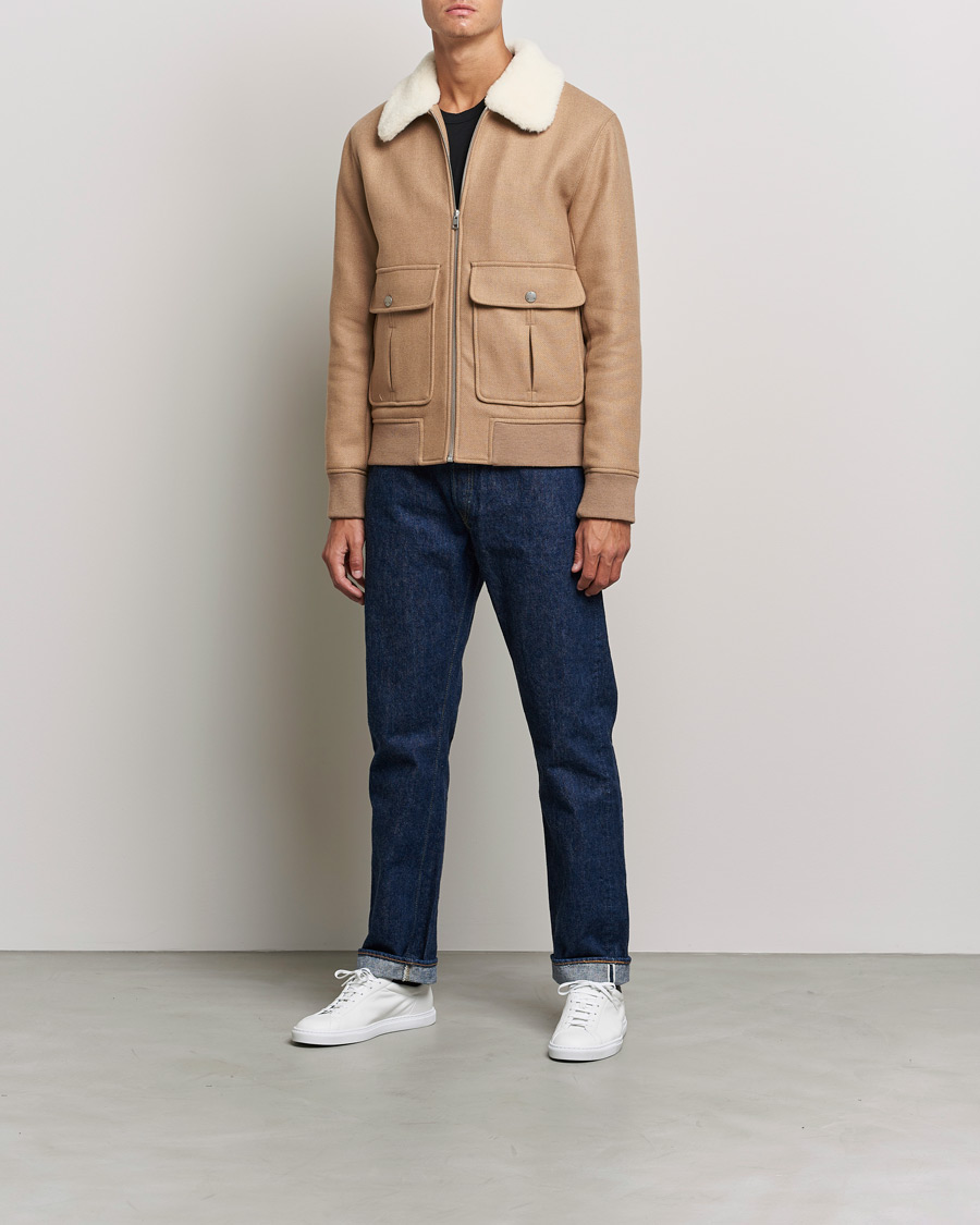Homme | Manteaux Et Vestes | A.P.C. | Ben Shearling Bomber Jacket Beige