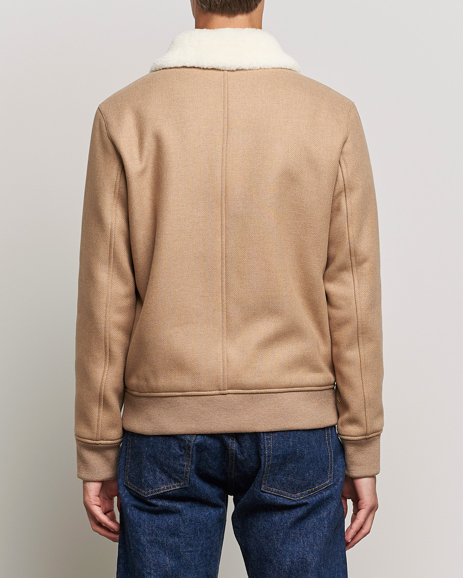 Homme | Manteaux Et Vestes | A.P.C. | Ben Shearling Bomber Jacket Beige