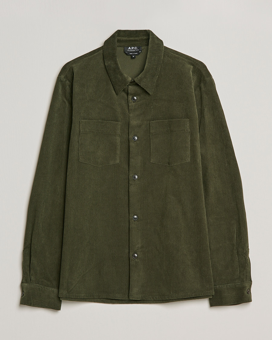Homme | Chemises | A.P.C. | Joe Corduroy Overshirt Military Khaki