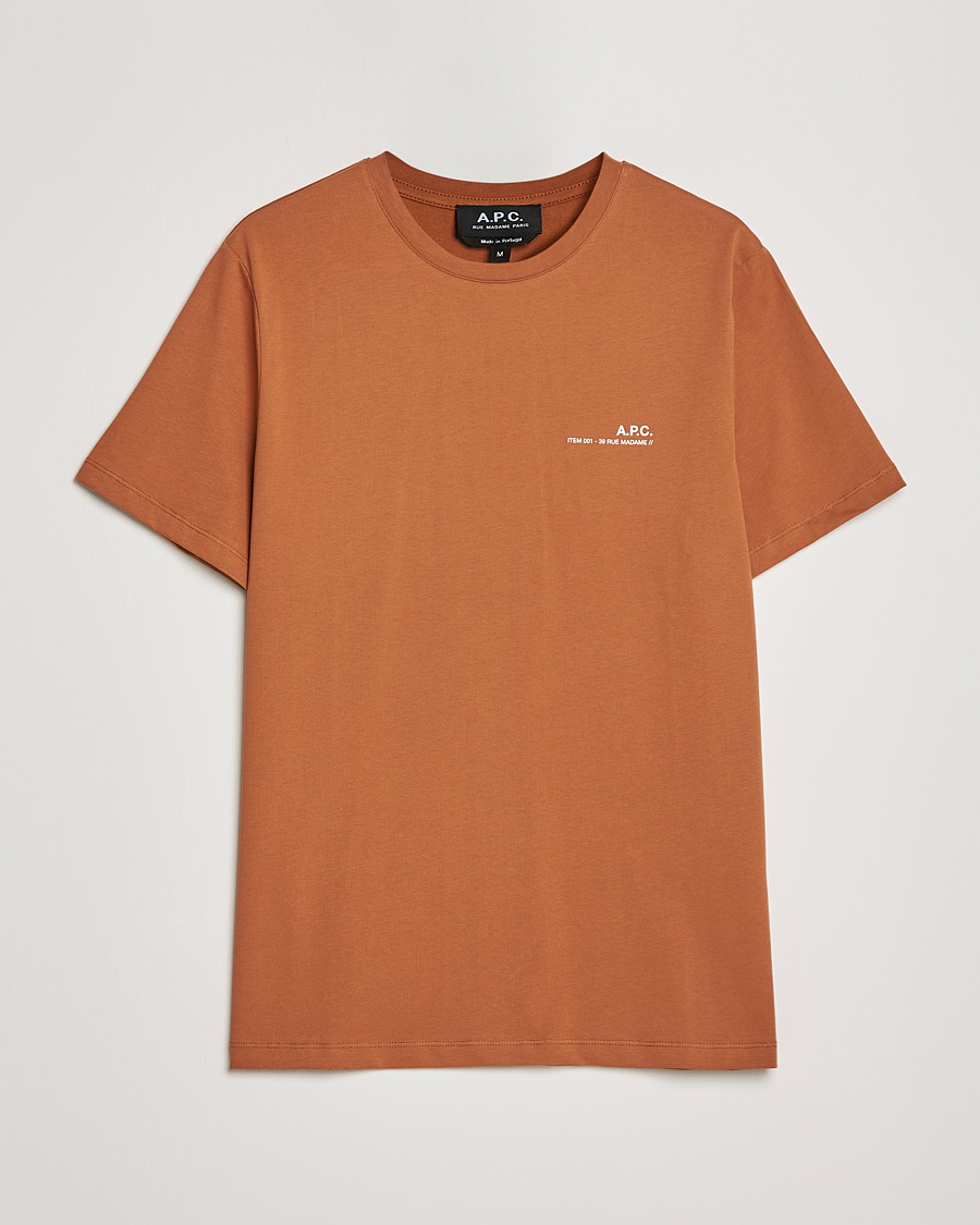 Homme | T-shirts | A.P.C. | Item Short Sleeve T-Shirt Terracotta