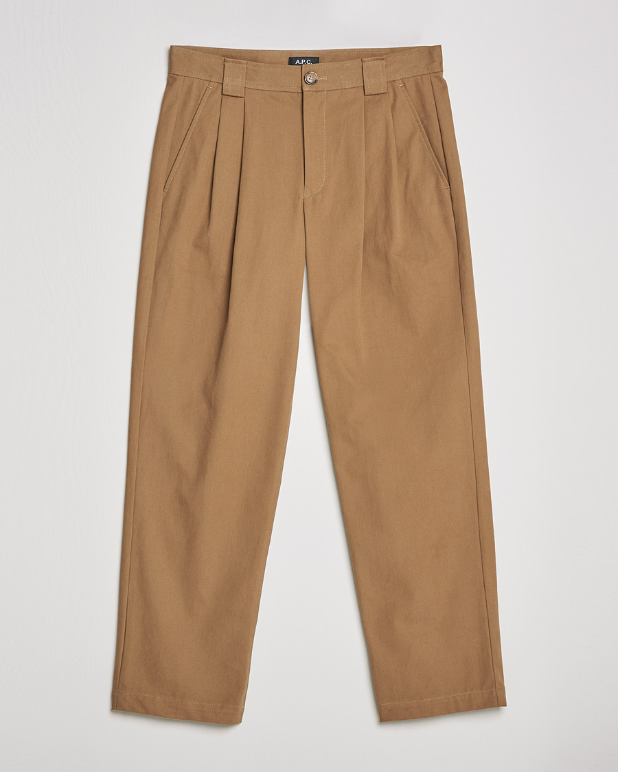 Homme | Pantalons | A.P.C. | Eddy Pleated Chinos Tobacco