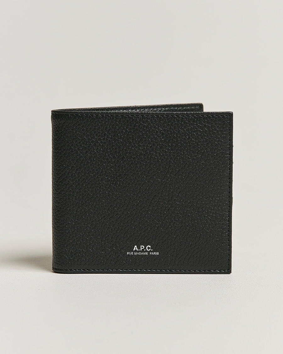 Homme | A.P.C. Grain Leather Wallet Black | A.P.C. | Grain Leather Wallet Black