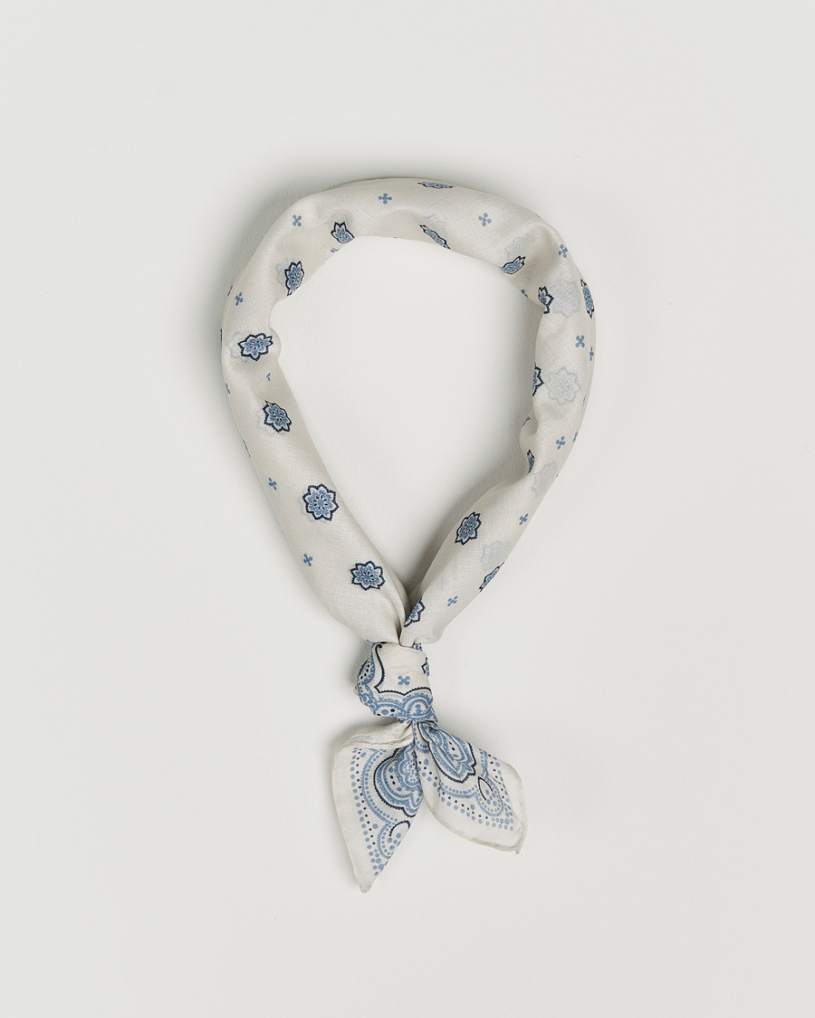 Homme | Amanda Christensen Cotton Voilé Printed Medallion Bandana Cream | Amanda Christensen | Cotton Voilé Printed Medallion Bandana Cream