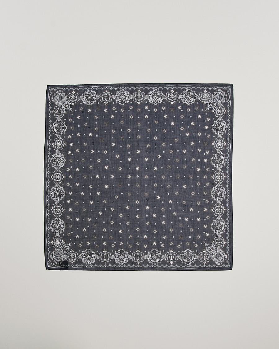 Homme | Amanda Christensen Cotton Voilé Printed Medallion Bandana Navy | Amanda Christensen | Cotton Voilé Printed Medallion Bandana Navy