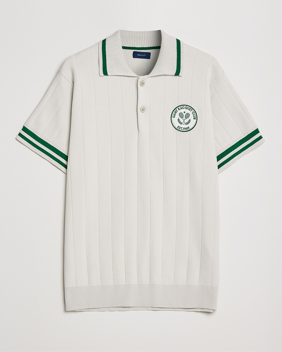Homme | Polos | GANT | Raquet Club Knitted Polo Creme