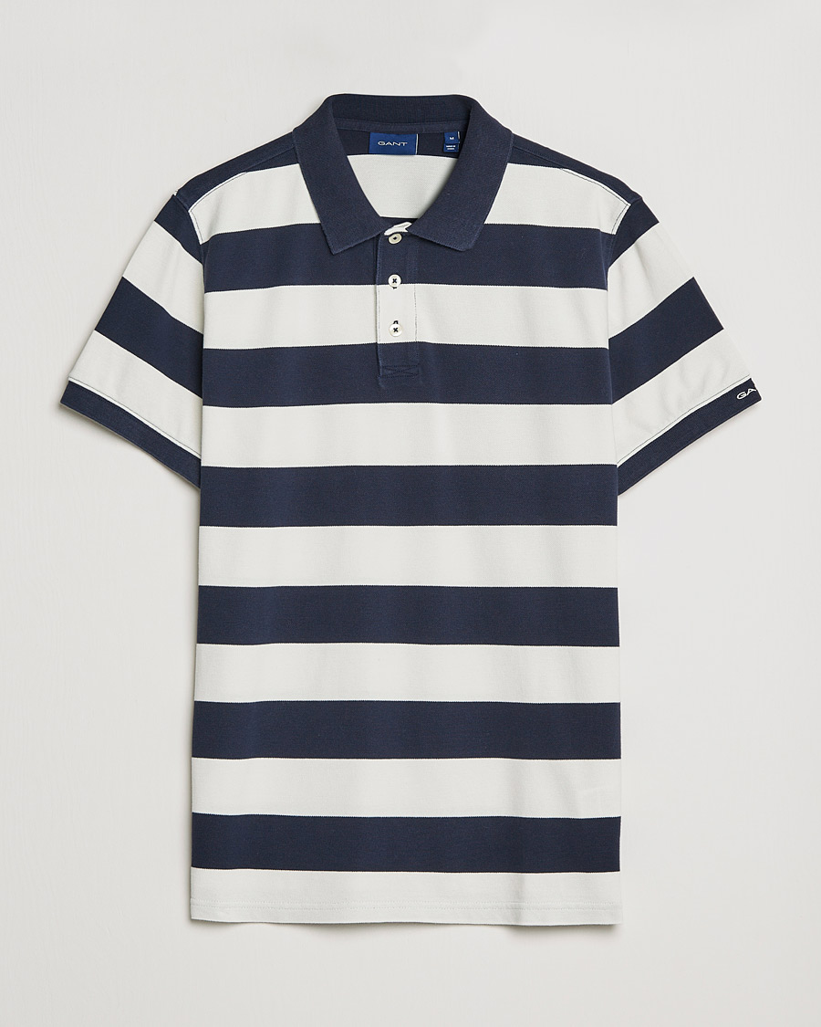 Homme | Polos | GANT | Barstriped Polo Navy/White