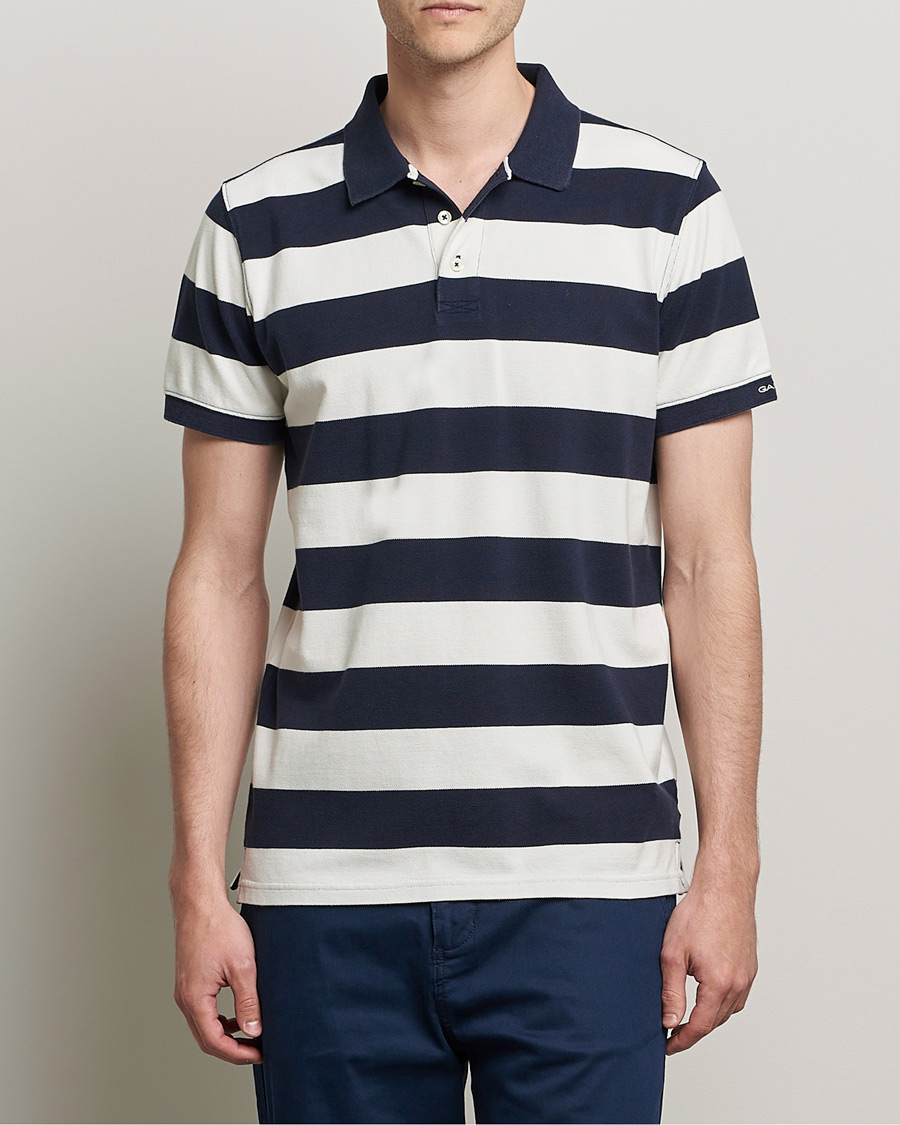 Homme | Polos | GANT | Barstriped Polo Navy/White
