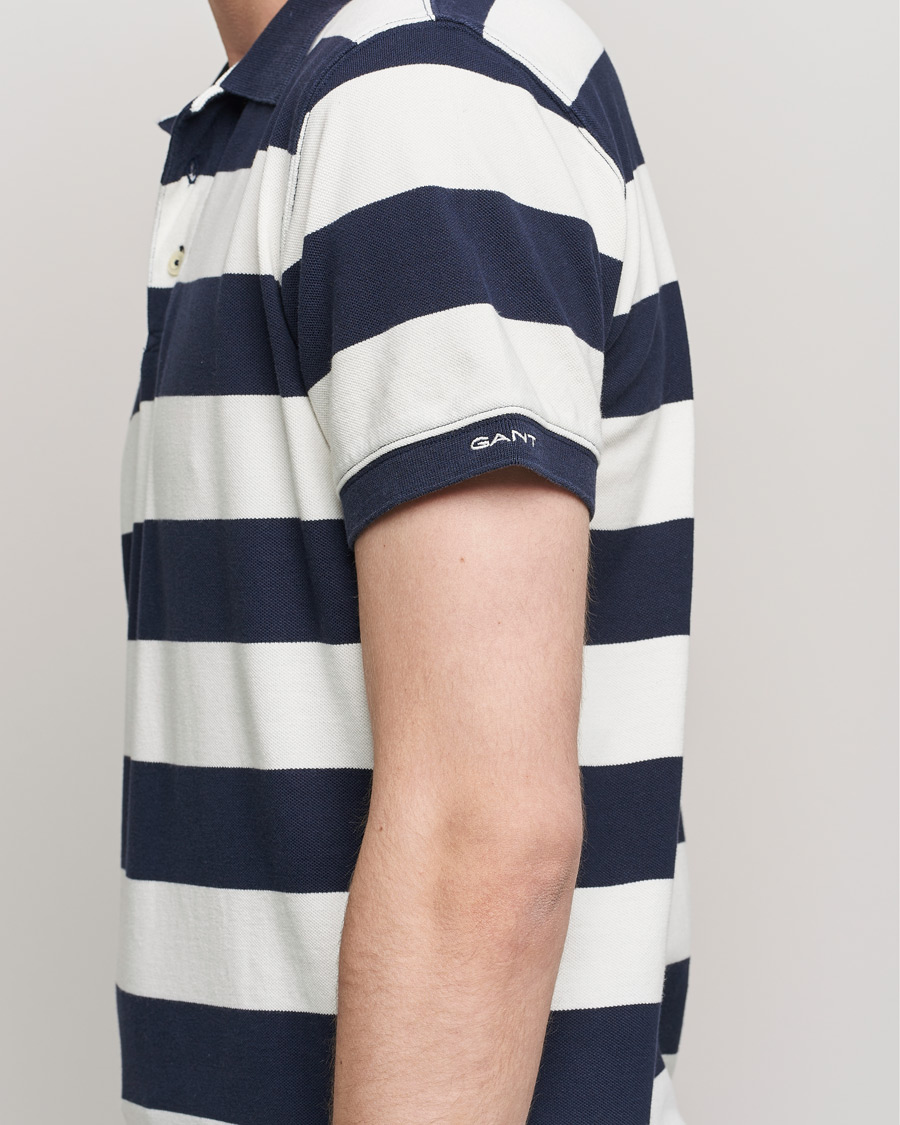 Homme | Polos | GANT | Barstriped Polo Navy/White