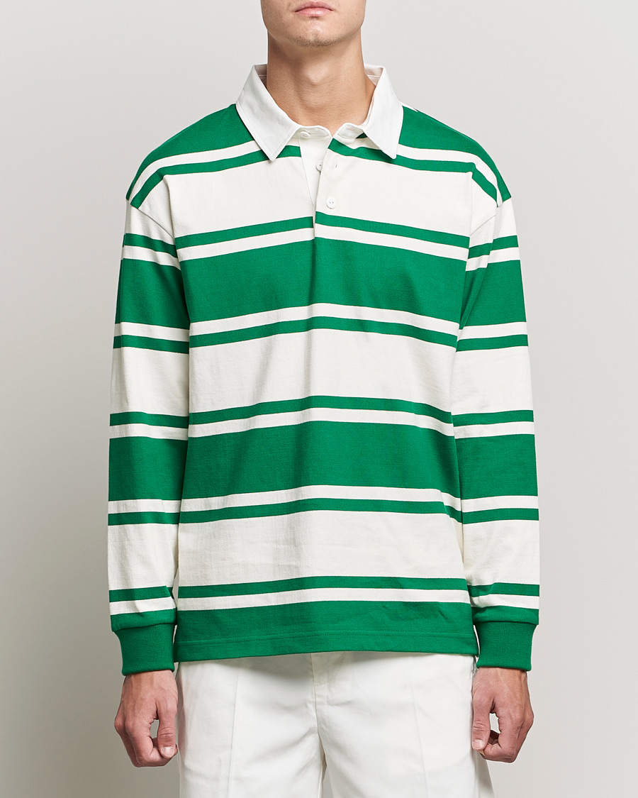 Homme | Pulls Et Tricots | GANT | Barstriped Heavy Rugger Green/White