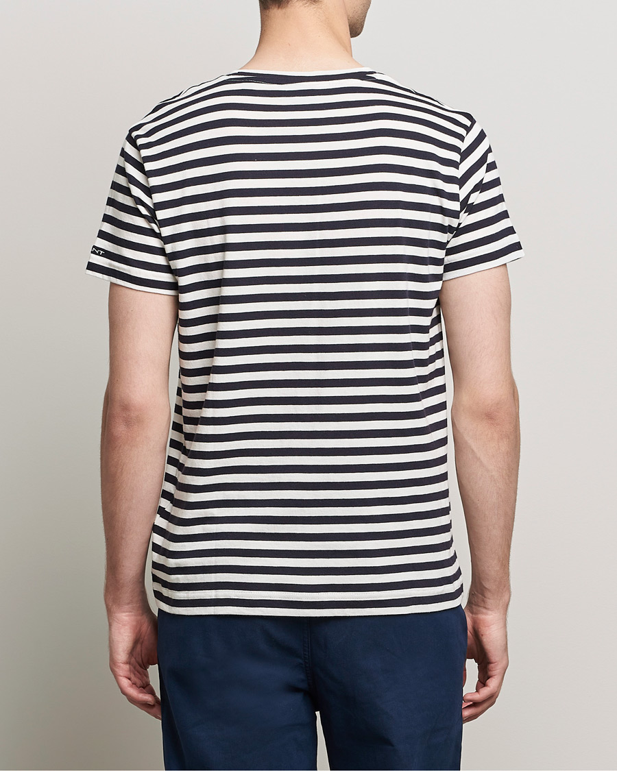 Homme | T-shirts | GANT | Striped Crew Neck Tee Evening Blue