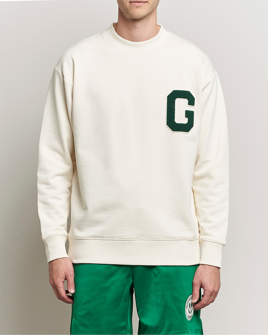Homme | Pulls Et Tricots | GANT | College G Crew Neck Sweatshirt Creme