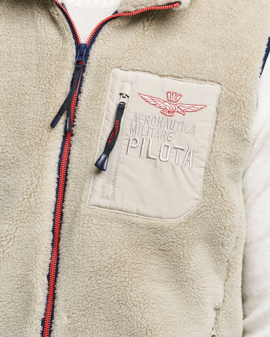 Homme | Manteaux Et Vestes | Aeronautica Militare | Gilet Fleece Vest Abbey Stone