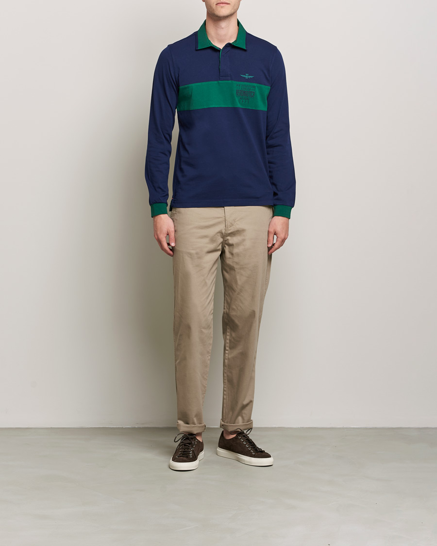 Homme | Pulls Et Tricots | Aeronautica Militare | Long Sleeve Polo Blu Navy