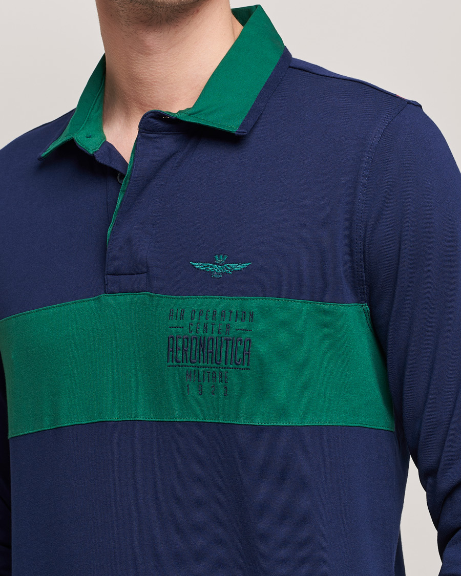 Homme | Pulls Et Tricots | Aeronautica Militare | Long Sleeve Polo Blu Navy