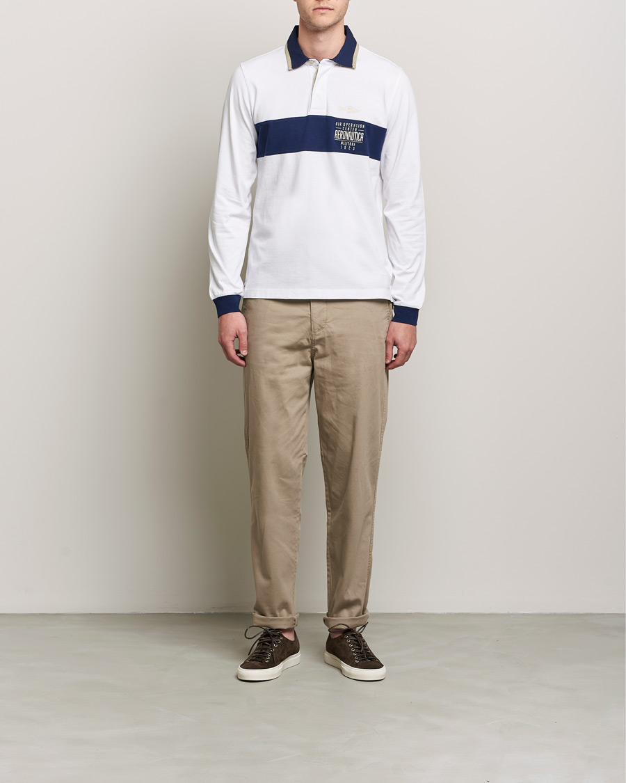 Homme | Pulls Et Tricots | Aeronautica Militare | Long Sleeve Polo Off White