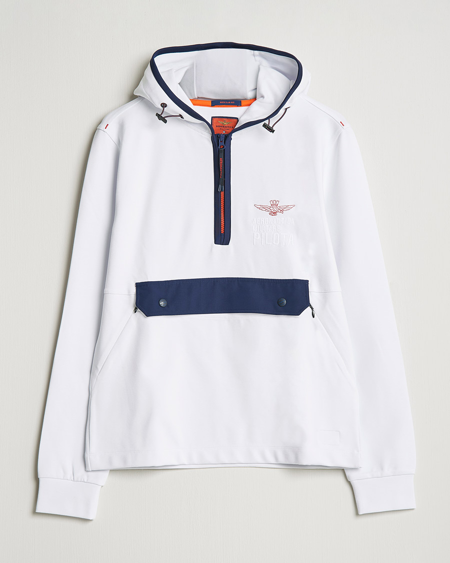 Homme | Pulls Et Tricots | Aeronautica Militare | Half Zip Hoodie Off White