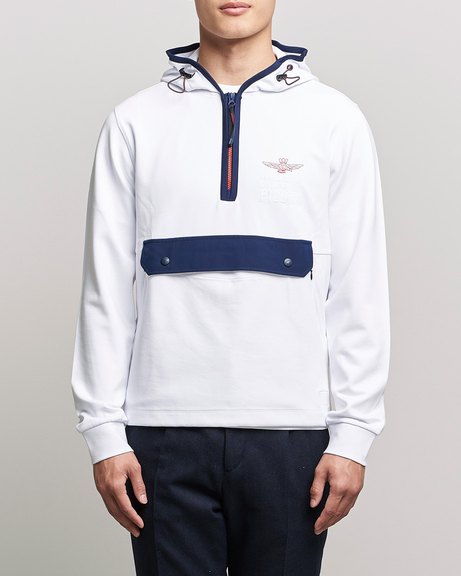 Homme | Pulls Et Tricots | Aeronautica Militare | Half Zip Hoodie Off White