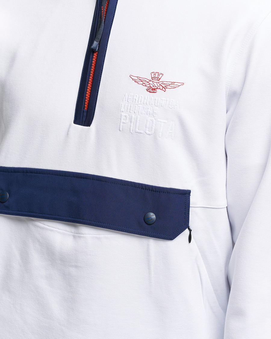 Homme | Pulls Et Tricots | Aeronautica Militare | Half Zip Hoodie Off White
