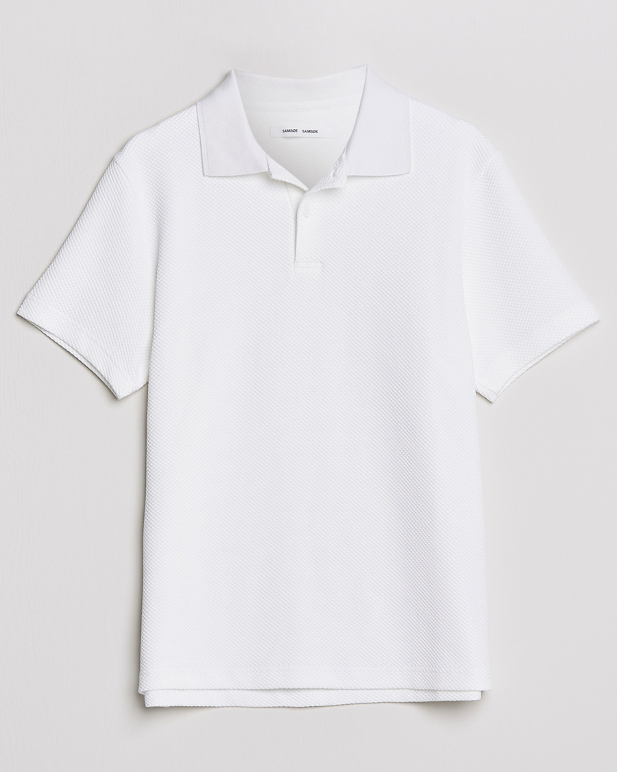 Homme | Polos | Samsøe Samsøe | Samsøe & Samsøe Taranto Organic Cotton Polo White