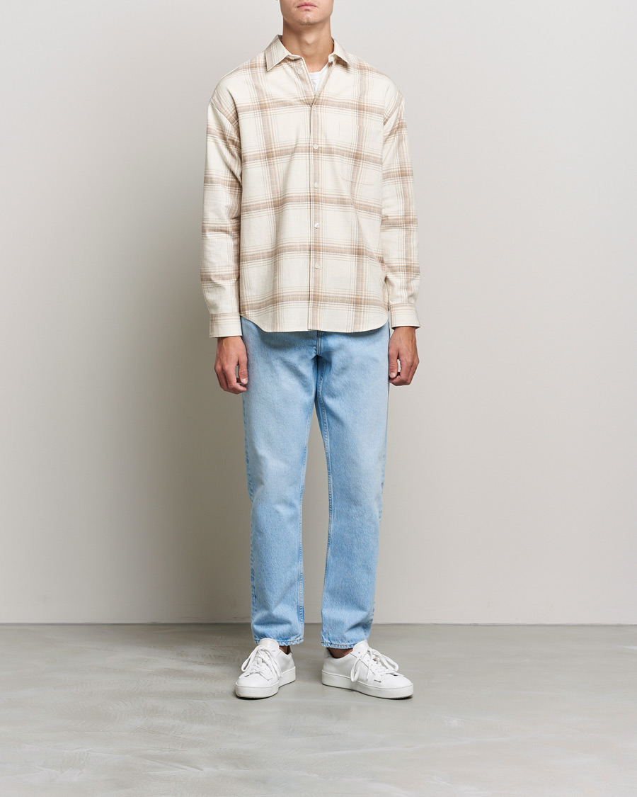 Homme | Chemises | Samsøe Samsøe | Samsøe & Samsøe Luan Recycled Cotton Shirt Oatmeal