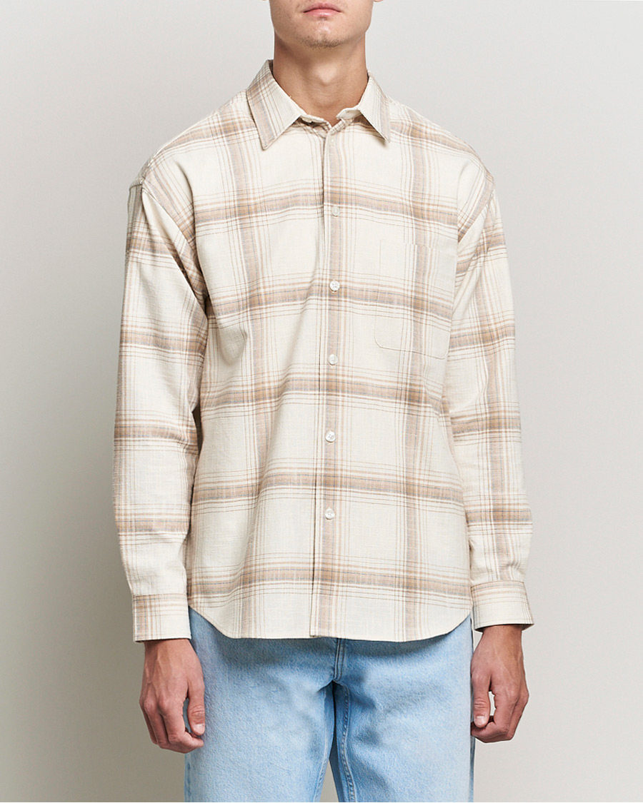 Homme | Chemises | Samsøe Samsøe | Samsøe & Samsøe Luan Recycled Cotton Shirt Oatmeal
