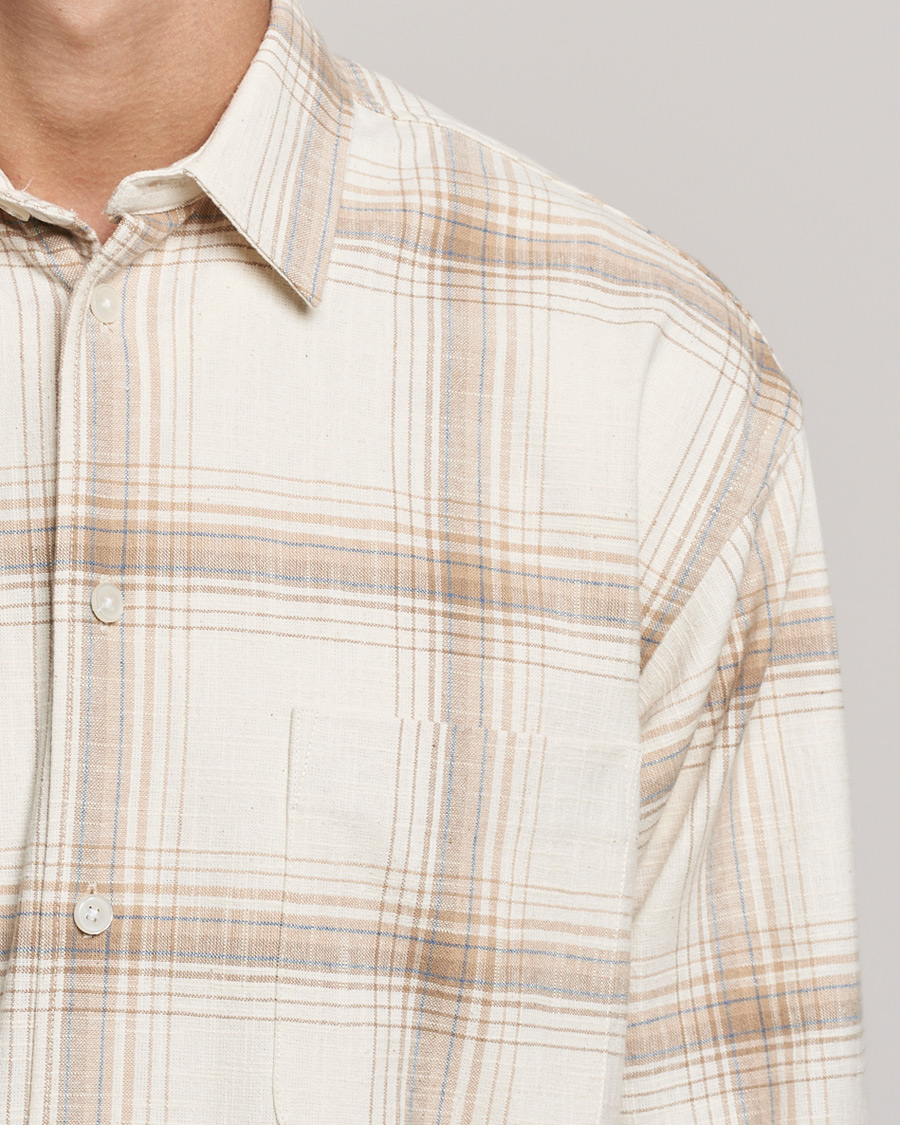 Homme | Chemises | Samsøe Samsøe | Samsøe & Samsøe Luan Recycled Cotton Shirt Oatmeal