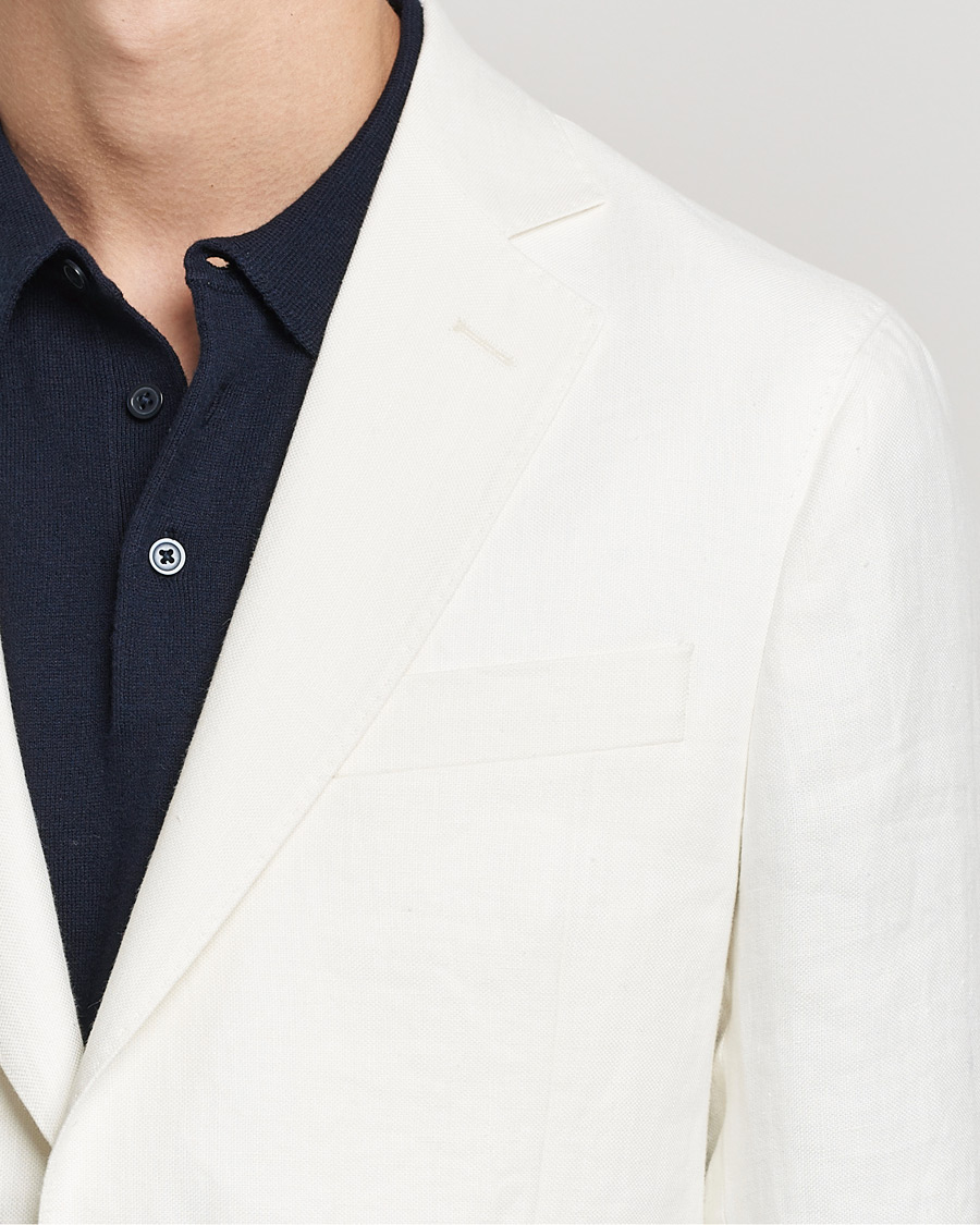 Homme | Blazers | Oscar Jacobson | Fogerty Linen Blazer White