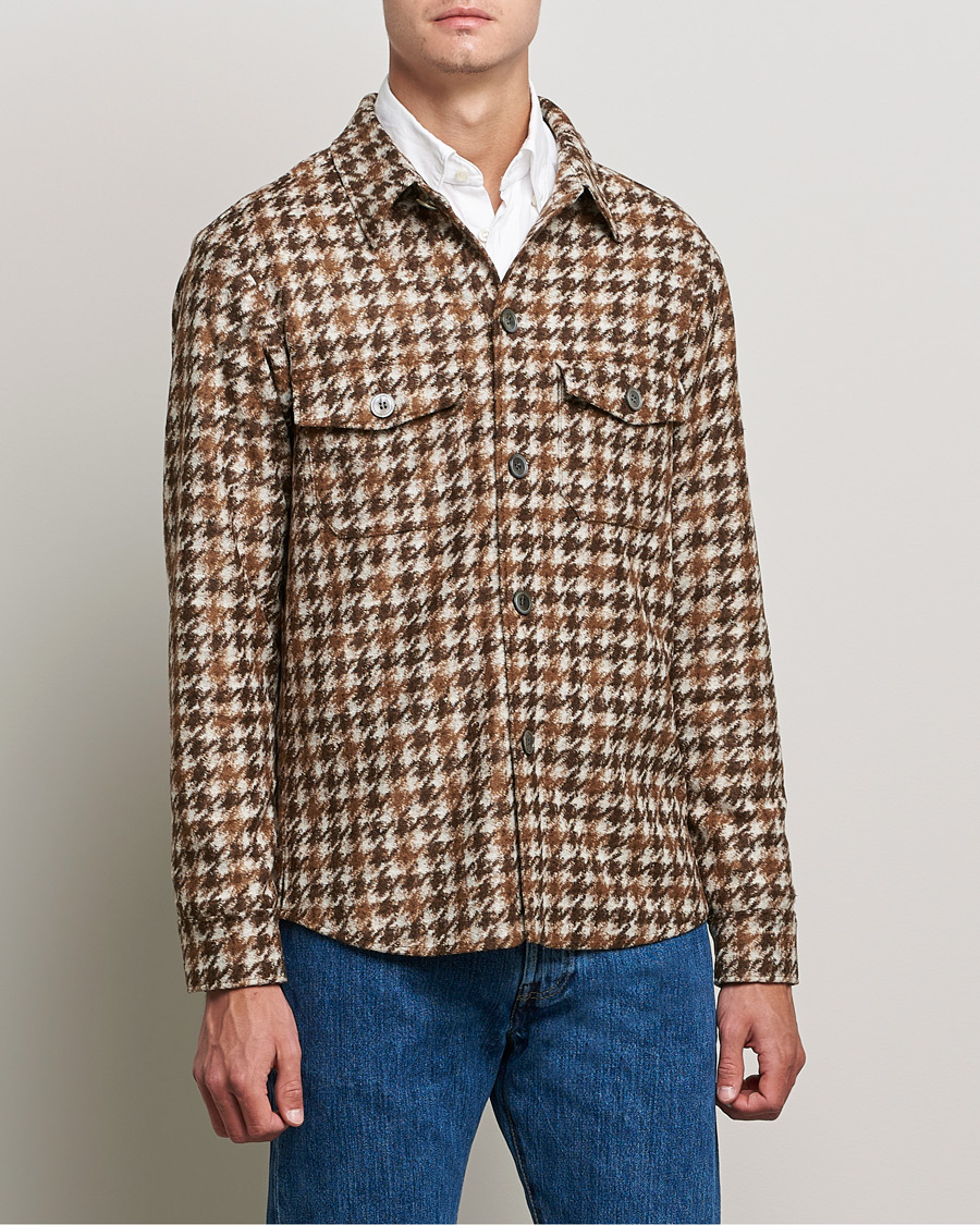 Homme | Chemises | Oscar Jacobson | Milron Shirt Jacket Brown