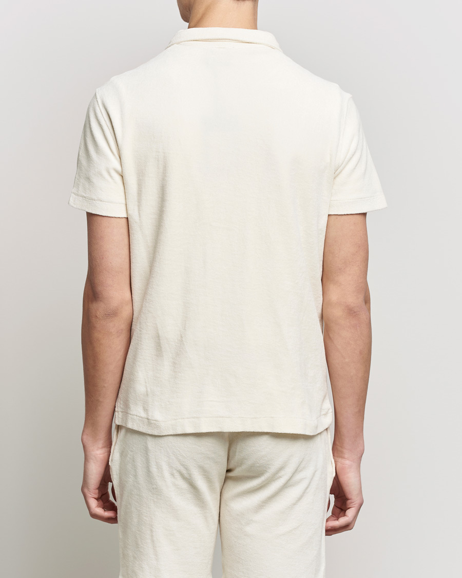 Homme | Polos | Oscar Jacobson | Alwin Terry Short Sleeve Safari Polo Creme