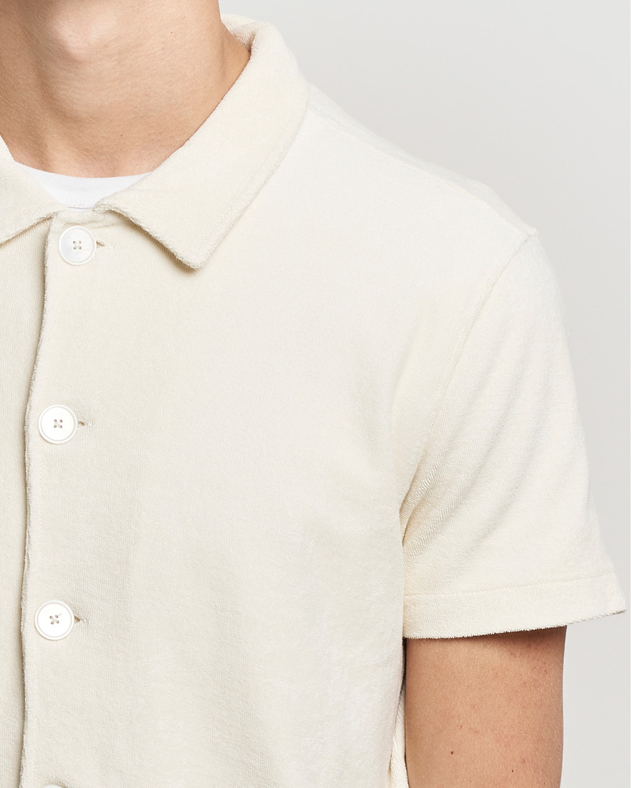 Homme | Polos | Oscar Jacobson | Alwin Terry Short Sleeve Safari Polo Creme
